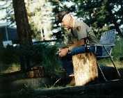 Morning Coffee - Tower Fall Campground Host - July 1997